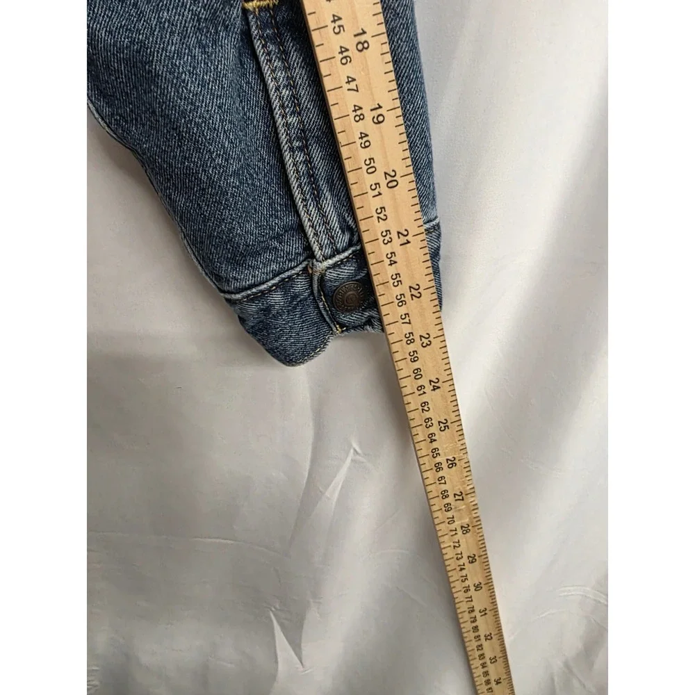 Levis Mens Sherpa Lined Denim Trucker Jacket Medium Wash Blue Small